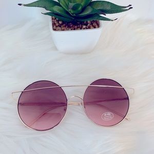 Gold Geometric Frame Sunglasses